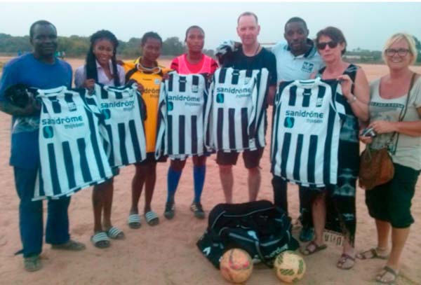 Abuko Utd female team acquires football items