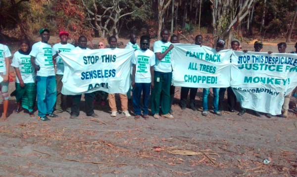 Activists protest against demolition of Monkey Park