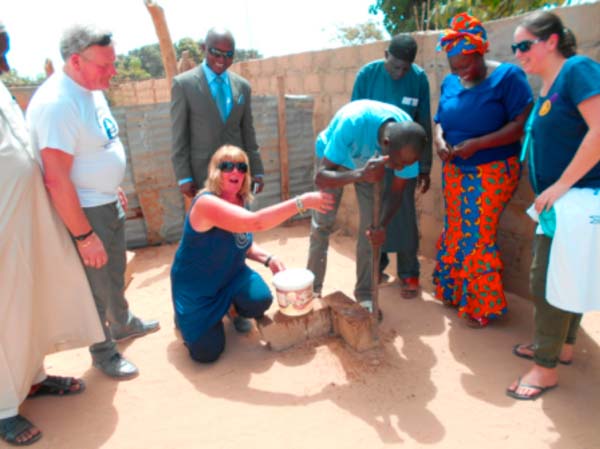 UK Rotarian lays foundation stone at Bright Star Nursery School