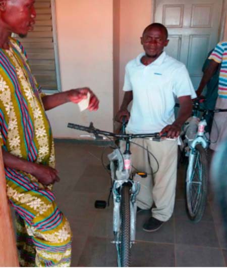 National TB Program provides 114 bicycles to Village Health Workers