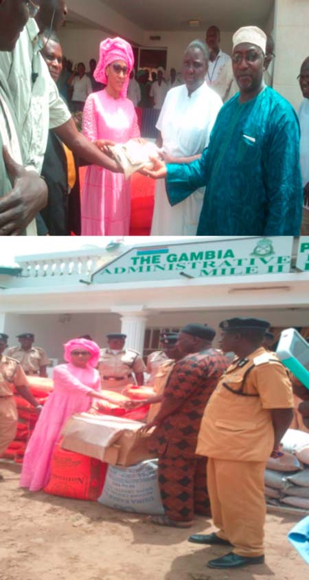 First Lady donates food items to Serekunda hospital, prison services