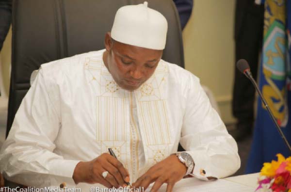 Gambia cannot be divided, Barrow says