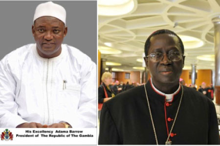 President Barrow welcomes Archbishop Benjamin Ndiaye of Dakar –Urges continued peaceful coexistence between Christians and Muslims