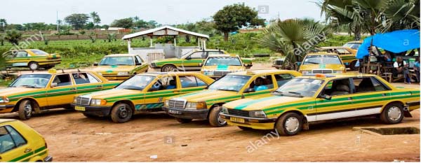 Taxi drivers on sit down strike