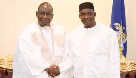 president barrow receives credentials of new senegalese ambassador