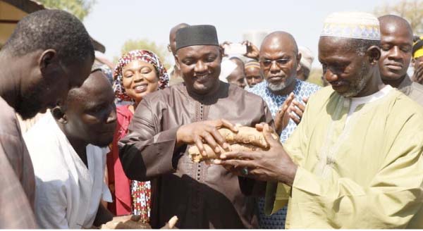 President Barrow Visits Community Garden that Yields D3 Million in One Season
