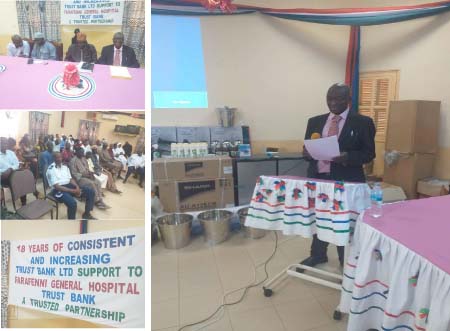 trust bank donates to  farafenni general hospital