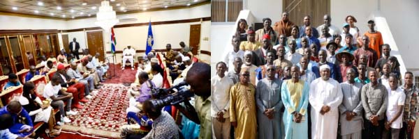 President Barrow Embraces Massive ‘Peace Project’ by Gambian Musicians