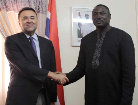 Ambassador Sefa Yuceer bids farewell to Foreign Minister Tangara