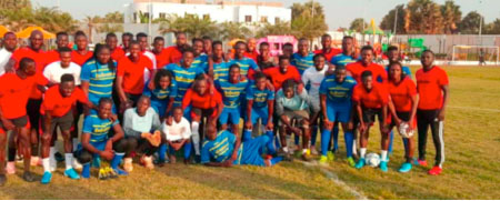 Gambian pros beat artists in charity game