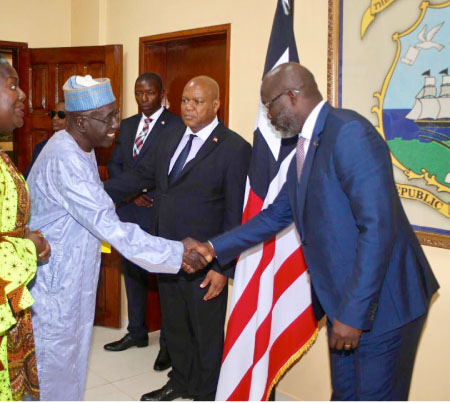 Ambassador Manneh presents letters of credence to Liberian president
