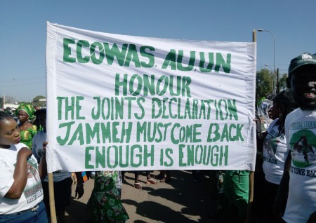 APRC demands unconditional return of Jammeh as thousands take to the street