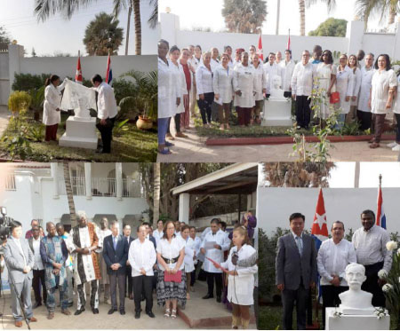 The first bust was revealed to José Martí in the Gambia