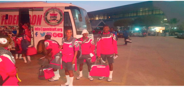 Gambia women U20 returns home from B/Faso