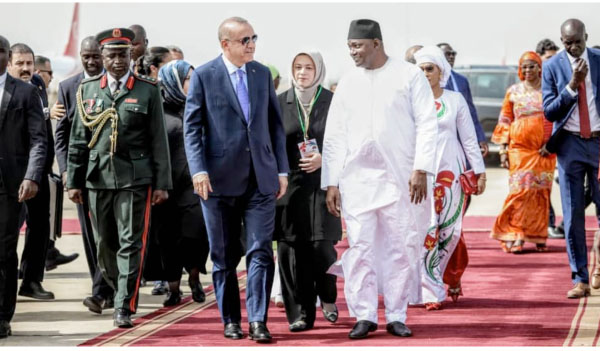 Turkish President Erdogan visits Gambia