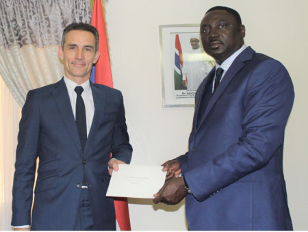 Foreign Affairs Minister Dr. Tangara meets new French ambassador