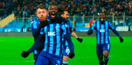 Pa Amat Dibba scores for his Turkish club
