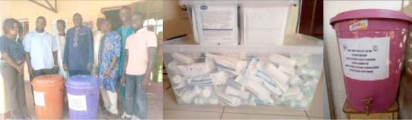 Bottrop Project, Jagana Youth Development Association and WCRYC donate hygiene materials to institution
