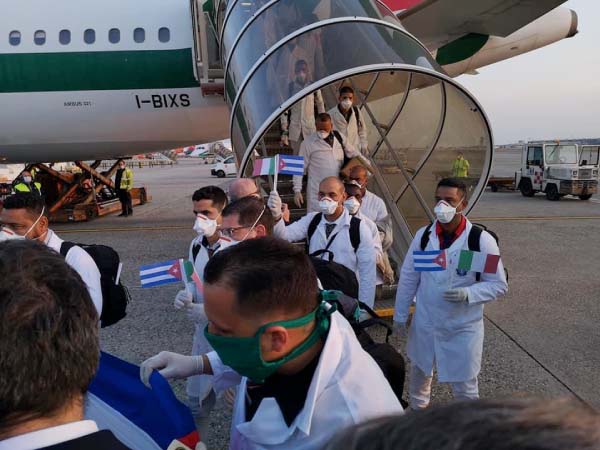 Cuban Doctors in various countries to help fight Covid-19.