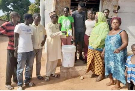 Omar Colley donates sanitary materials to Lamin