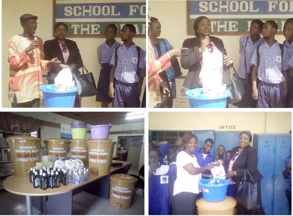 WANEP- Gambia distributes medical detergents to schools