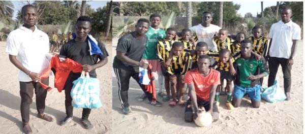 Karmic Angels donates football gears to Kotu Quarry academy