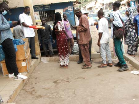Karmic Angels, Sir Farimang Singhateh Foundation give free bread